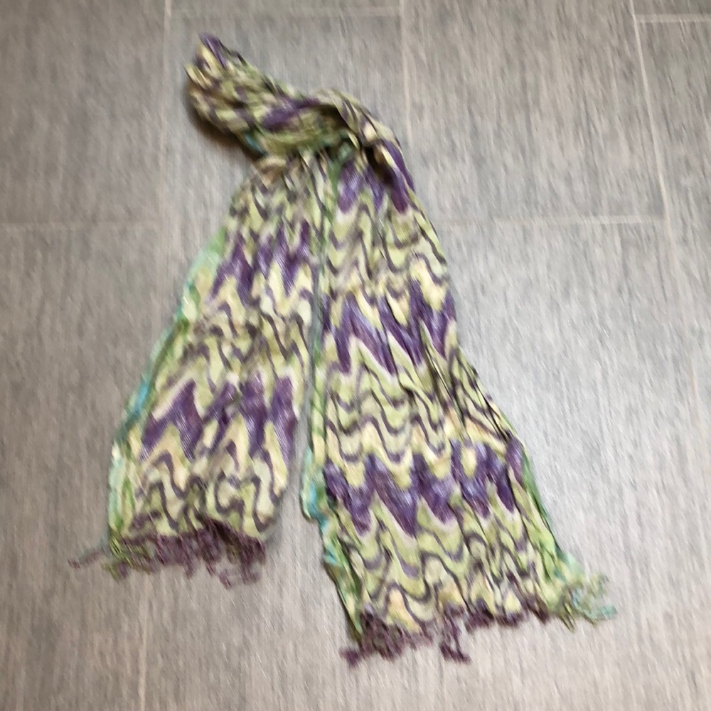 Multicolored extra long scarf